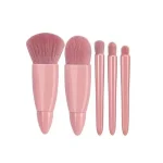 ست براش آرایشی مدل مسافرتی آینه دار مجموعه 5 عددی - تصویر 8